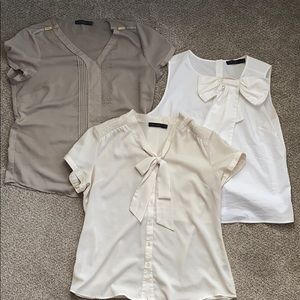 THE LIMITED blouse lot XL, white, cream, khaki
